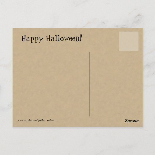 Vintage Halloween Postkarte (Rückseite)