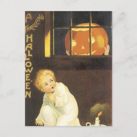 Vintage Halloween Postkarte (Vorderseite)