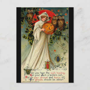 Vintage Halloween Postkarte