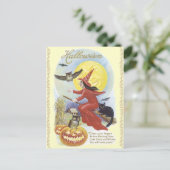 Vintage Halloween Postkarte (Stehend Vorderseite)