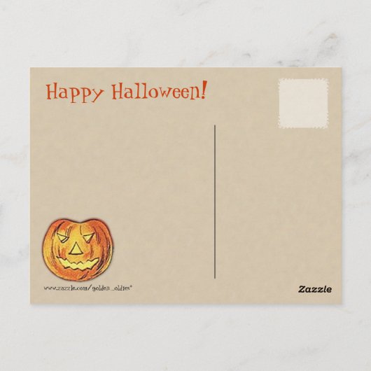 Vintage Halloween Postkarte (Rückseite)