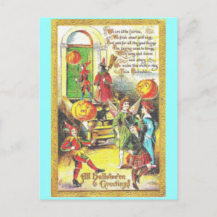 Vintage Halloween Postkarte