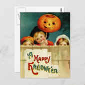 Vintage Halloween Postkarte (Vorne/Hinten)