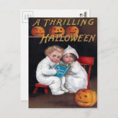 Vintage Halloween Postkarte (Vorne/Hinten)