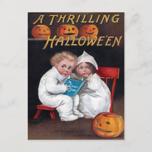 Vintage Halloween Postkarte (Vorderseite)