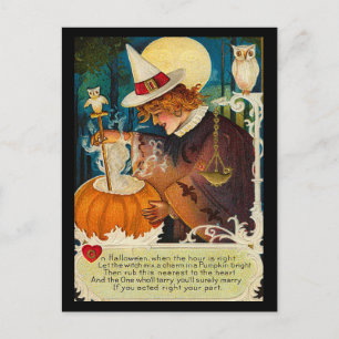 Vintage Halloween Postkarte