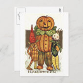 Vintage Halloween Postkarte (Vorne/Hinten)