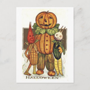 Vintage Halloween Postkarte