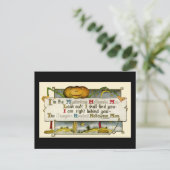 Vintage Halloween Postkarte (Stehend Vorderseite)