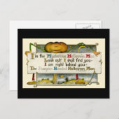 Vintage Halloween Postkarte (Vorne/Hinten)