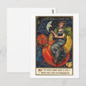 Vintage Halloween Postkarte (Vorne/Hinten)