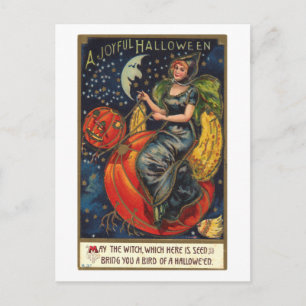 Vintage Halloween Postkarte