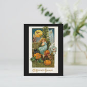 Vintage Halloween Postkarte (Stehend Vorderseite)
