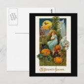 Vintage Halloween Postkarte (Vorne/Hinten)