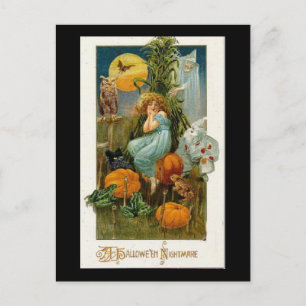 Vintage Halloween Postkarte