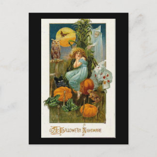 Vintage Halloween Postkarte
