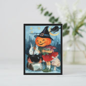 Vintage Halloween Postkarte (Stehend Vorderseite)