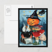 Vintage Halloween Postkarte (Vorne/Hinten)