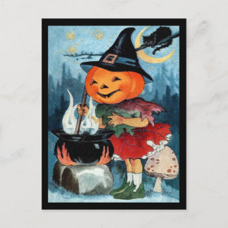 Vintage Halloween Postkarte