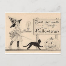 Vintage-Halloween-Postkarte: Enchanting Night of W