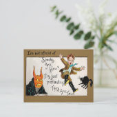 Vintage Halloween-Postkarte Postkarte (Stehend Vorderseite)