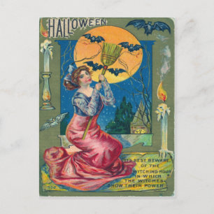 Vintage-Halloween-Postkarte Postkarte