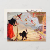 Vintage Halloween-Postkarte Postkarte (Vorne/Hinten)