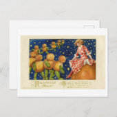 Vintage Halloween-Postkarte Postkarte (Vorne/Hinten)