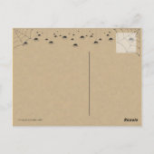 Vintage Halloween-Postkarte Postkarte (Rückseite)