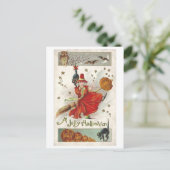 Vintage Halloween-Postkarte Postkarte (Stehend Vorderseite)