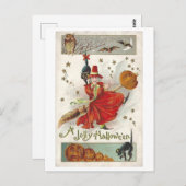 Vintage Halloween-Postkarte Postkarte (Vorne/Hinten)