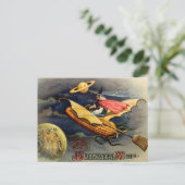 Vintage Halloween-Postkarte Postkarte (Stehend Vorderseite)