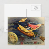 Vintage Halloween-Postkarte Postkarte (Vorne/Hinten)