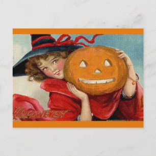 Vintage-Halloween-Postkarte Postkarte