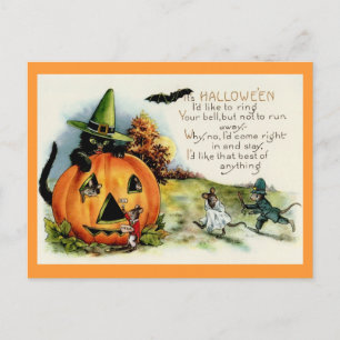 Vintage Halloween-Postkarte Postkarte