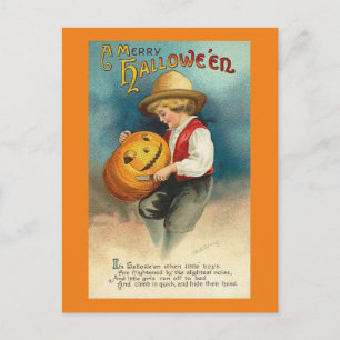 Vintage Halloween-Postkarte Postkarte