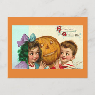 Vintage-Halloween-Postkarte Postkarte