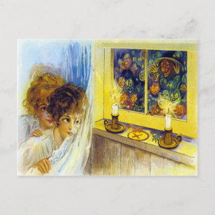 Vintage-Halloween-Postkarte Postkarte