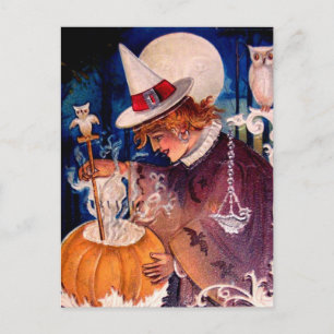 Vintage-Halloween-Postkarte Postkarte
