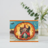 Vintage Halloween-Postkarte Postkarte (Stehend Vorderseite)