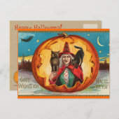 Vintage Halloween-Postkarte Postkarte (Vorne/Hinten)