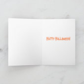 Vintage Halloween Pumpkin-Fotokarte Karte (Innenseite)