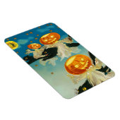 Vintage Halloween Pumpkin-Geister und Schwarze Kat Magnet (Rechte Seite)