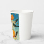 Vintage Halloween Pumpkin-Geister und Schwarze Kat Pappbecher (Links)