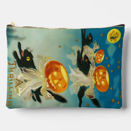 Vintage Halloween Pumpkin-Geister und Schwarze Kat Zubehörtasche