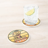 VINTAGE HALLOWEEN PUMPKIN MIT AX UND SKULL GETRÄNKEUNTERSETZER (Seite)