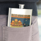 Vintage Halloween Pumpkins Black Cat Flachmann (Beispiel)