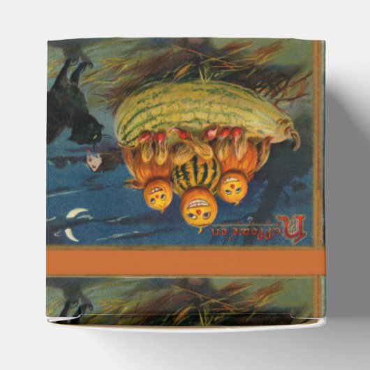 Vintage Halloween Pumpkins Black Cat Geschenkschachtel (Oben)