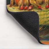 Vintage Halloween Pumpkins Black Cat Mousepad (Ecke)