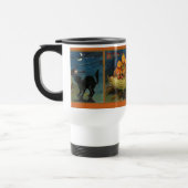 Vintage Halloween Pumpkins Black Cat Reisebecher (Links)